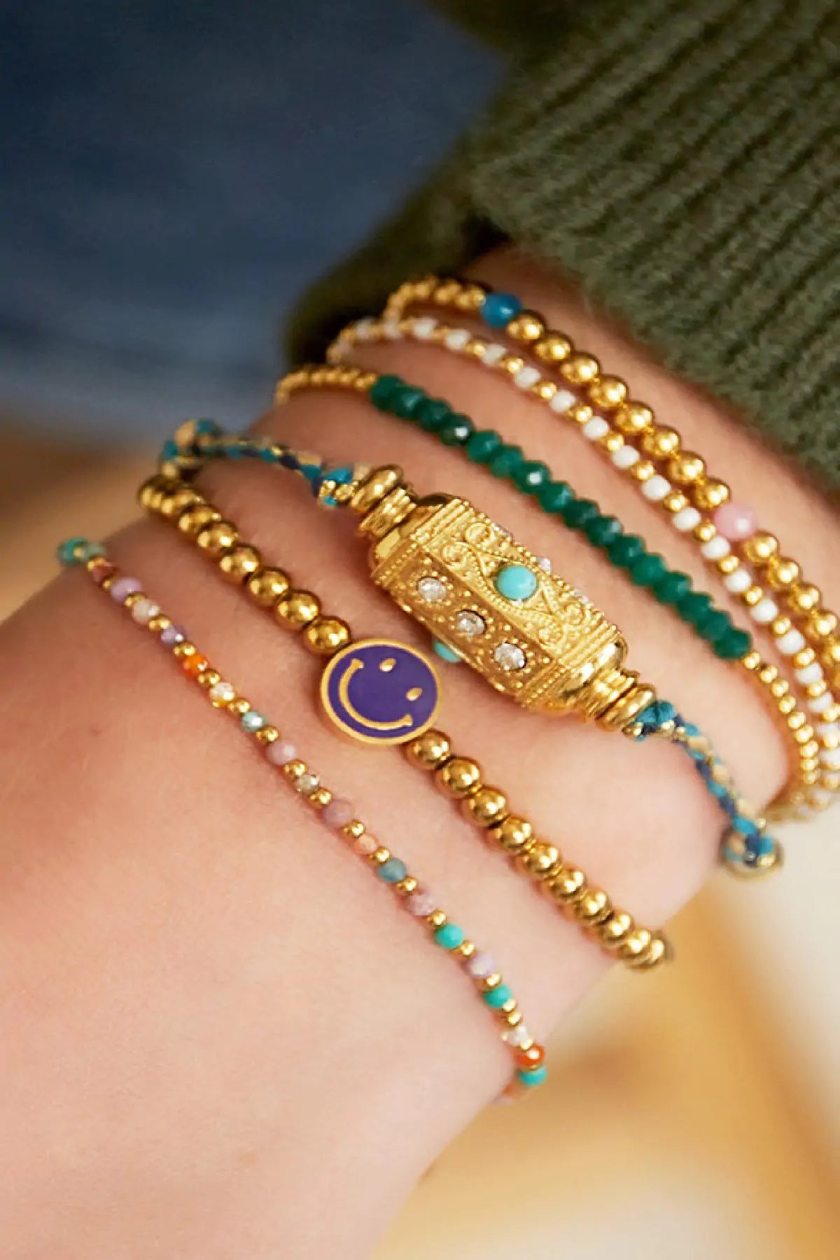 Armband ‘Purple Smiley’