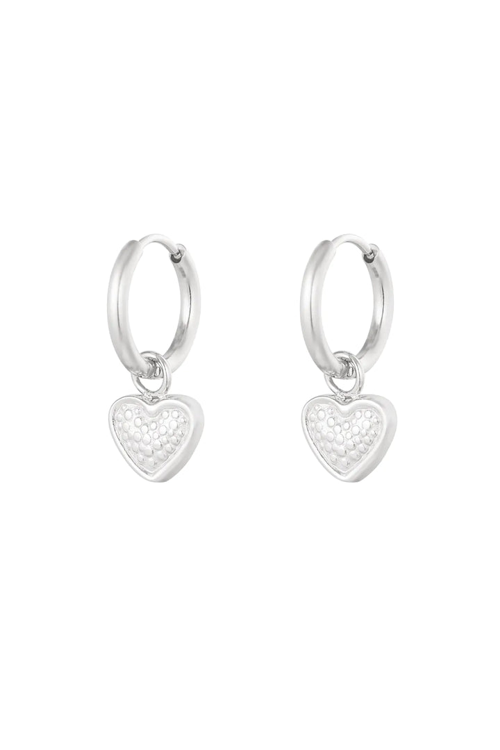 Oorbellen ‘Hart met patroon’