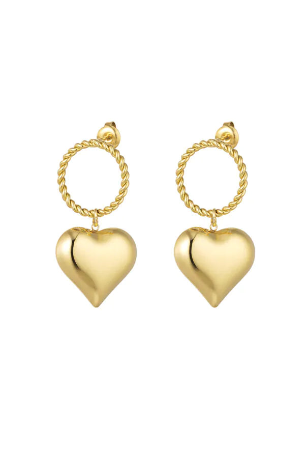 Oorbellen ‘Round heart’