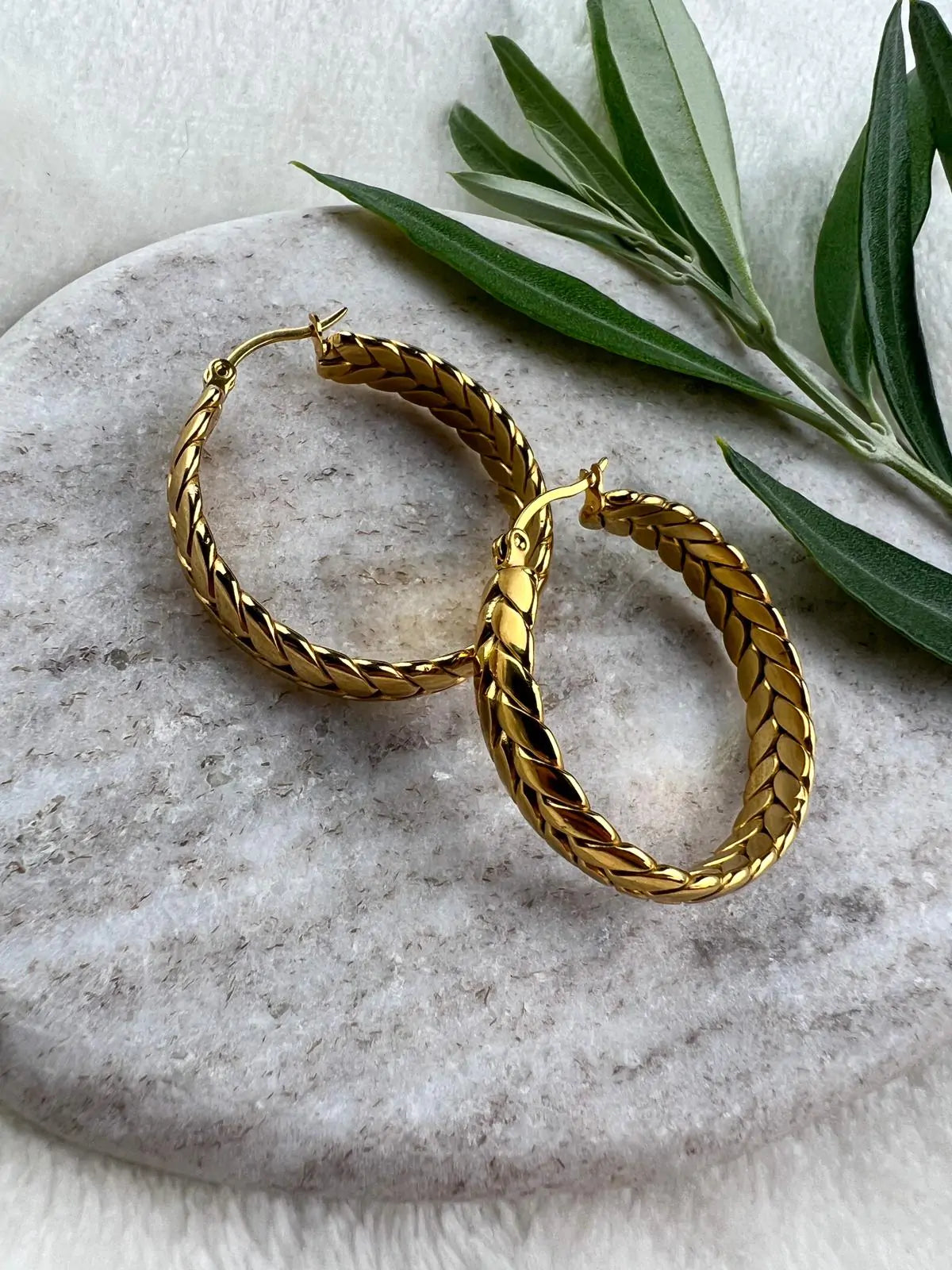 Oorbellen ‘Feathered Circlets’